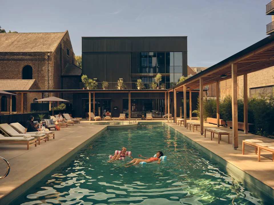 The Wick's 25-metre outdoor swimming pool at The Brentford Project
